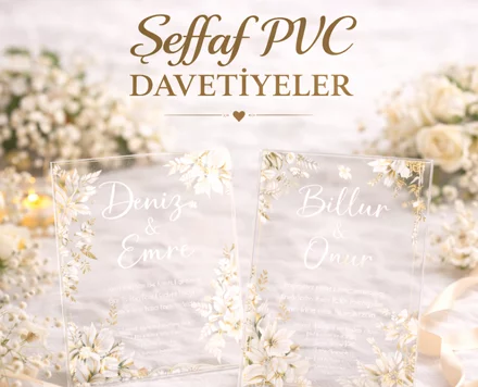 Şeffaf PVC Davetiyeler